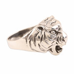 Men's sterling silver ring, 'Ferocious Tiger' - Men's Sterling Silver Tiger Ring Crafted in India