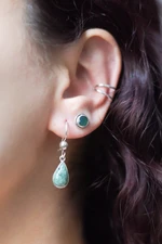 Multi-gemstone stud earrings, 'Elegant Pairs' (set of 7) - Set of 7 Multi-Gemstone Stud Earrings from India