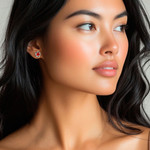 Gemstone stud earrings, 'Everyday Pairs' (set of 7) - Artisan Crafted Multi-Gemstone Stud Earrings (Set of 7)