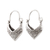 Sterling silver hoop earrings, 'Pointed Dew' - Pointed Sterling Silver Hoop Earrings from India thumbail