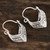 Sterling silver hoop earrings, 'Pointed Dew' - Pointed Sterling Silver Hoop Earrings from India (image 2b) thumbail
