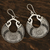 Sterling silver dangle earrings, 'Floral Descent' - Round Floral Sterling Silver Dangle Earrings from India (image 2b) thumbail