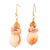 Agate beaded dangle earrings, 'Earthen Ovals' - Brown Agate Beaded Dangle Earrings from India