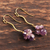 Quartz beaded cluster earrings, 'Gemstone Burst' - Purple Quartz Beaded Dangle Earrings from India