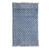 Cotton area rug, 'Azure Majesty' (3.5x6) - Vine Motif Cotton Area Rug from India (4x6)
