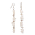 Rainbow moonstone beaded dangle earrings, 'Beautiful Discs' - Rainbow Moonstone Beaded Dangle Earrings Crafted in India