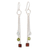 Multi-gemstone dangle earrings, 'Combined Sparkle' - 5.5-Carat Multi-Gemstone Dangle Earrings from India thumbail
