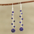 Lapis lazuli beaded dangle earrings, 'Orb Dance' - Lapis Lazuli Beaded Dangle Earrings Crafted in India (image 2) thumbail