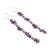 Amethyst beaded dangle earrings, 'Gemstone Glimmer' - Amethyst Beaded Dangle Earrings Crafted in India (image 2c) thumbail