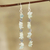 Aquamarine beaded dangle earrings, 'Gemstone Mist' - Aquamarine Beaded Dangle Earrings Crafted in India (image 2) thumbail