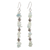 Aquamarine beaded dangle earrings, 'Gemstone Mist' - Aquamarine Beaded Dangle Earrings Crafted in India thumbail