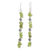 Peridot beaded dangle earrings, 'Gemstone Mist' - Peridot Beaded Dangle Earrings Crafted in India thumbail