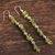 Peridot beaded dangle earrings, 'Gemstone Mist' - Peridot Beaded Dangle Earrings Crafted in India (image 2b) thumbail