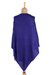 Wool poncho, 'Cobalt Blue Warmth' - Indian Cashmere Wool Knitted Cobalt Blue Poncho (image 2b) thumbail