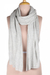 Wool shawl, 'Neutral Grey Allure' - Soft Indian Cashmere Wool Woven Grey Shawl (image 2a) thumbail