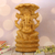 Holzskulptur „Seshnag“ – Ganesha- und Schlangen-Themen-Kadam-Holzskulptur aus Indien