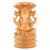 Wood sculpture, 'Seshnag' - Ganesha and Serpent-Themed Kadam Wood Sculpture from India