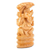 Holzskulptur „Seshnag“ – Ganesha- und Schlangen-Themen-Kadam-Holzskulptur aus Indien