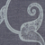 Reversible wool scarf, 'Subtle Garden in Grey-Blue' - Reversible Leaf Motif Jamawar Wool Scarf in Grey-Blue (image 2c) thumbail