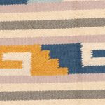 Wool area rug, 'Spiral Brilliance' (4x5.5) - Spiral Pattern Geometric Wool Area Rug from India (4x5.5)