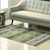 Wool area rug, 'Garden of Stars' (4x6) - Striped Pattern Geometric Wool Area Rug from India (4x6) (image 2) thumbail