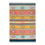 Alfombra de lana (4x5,5) - Alfombra de área de lana con patrón de rayas geométricas de la India (4x5.5)
