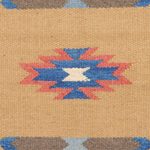 Wool area rug, 'Beige Delight' (3x5) - Beige and Olive Wool Area Rug from India (3x5)