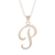 Sterling silver pendant necklace, 'Dancing P' - Sterling Silver Letter P Pendant Necklace from India (image 2a) thumbail