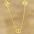 Vergoldete lange Halskette „Golden Cubes“ - Vergoldete Würfelstation-Halskette aus Sterlingsilber aus Indien