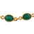 Gold plated onyx link bracelet, 'Verdant Glitz' - 11-Carat Gold Plated Green Onyx Link Bracelet from India (image 2c) thumbail