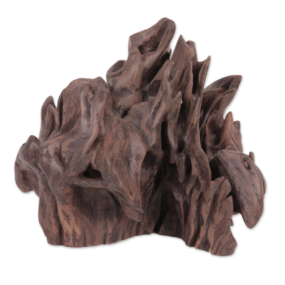 Treibholzskulptur - Abstrakte Skulptur aus Treibholz aus Zedernholz, hergestellt in Indien