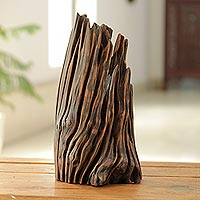 Escultura de madera flotante - Escultura de madera flotante de sal natural hecha a mano en la India