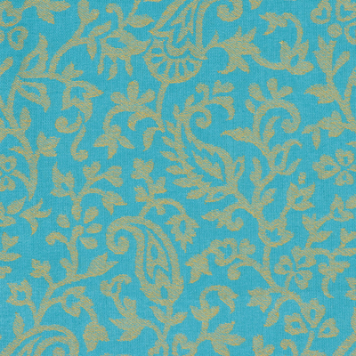 Modal jacquard shawl, 'Paisley Fanfare in Maize' - Jacquard Woven Turquoise and Maize Modal Shawl