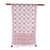 Block-printed cotton scarf, 'Burgundy Bliss' - Cotton Scarf with Burgundy Block Print Motifs from India