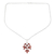 Garnet pendant necklace, 'Glittering Autumn' - Marquise Garnet Pendant Necklace Crafted in India (image 2a) thumbail