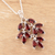 Garnet pendant necklace, 'Glittering Autumn' - Marquise Garnet Pendant Necklace Crafted in India (image 2b) thumbail