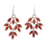 Garnet dangle earrings, 'Glittering Autumn' - Marquise Garnet Dangle Earrings Crafted in India (image 2a) thumbail