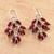 Garnet dangle earrings, 'Glittering Autumn' - Marquise Garnet Dangle Earrings Crafted in India (image 2b) thumbail