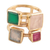 Gold plated multi-gemstone cocktail ring, 'Sparkling Squares' - Gold Plated Multi-Gemstone Cocktail Ring from India thumbail