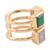 Gold plated multi-gemstone cocktail ring, 'Sparkling Squares' - Gold Plated Multi-Gemstone Cocktail Ring from India (image 2c) thumbail