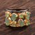 Gold accented aventurine band ring, 'Sparkling Flair' - Gold Accented Aventurine Band Ring from India (image 2b) thumbail