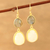 Gold plated rainbow moonstone and labradorite dangle earrings, 'Misty Evening' - Gold Plated Rainbow Moonstone and Labradorite Earrings (image 2) thumbail