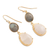 Gold plated rainbow moonstone and labradorite dangle earrings, 'Misty Evening' - Gold Plated Rainbow Moonstone and Labradorite Earrings (image 2c) thumbail
