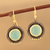 Gold accented chalcedony dangle earrings, 'Appealing Modernity' - Gold Accented Chalcedony Dangle Earrings from India (image 2) thumbail