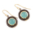 Gold accented chalcedony dangle earrings, 'Appealing Modernity' - Gold Accented Chalcedony Dangle Earrings from India (image 2c) thumbail