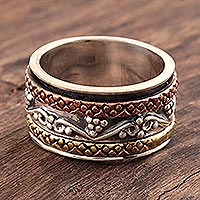 Featured review for Sterling silver spinner ring, Classic Union
