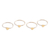 Sterling silver stacking rings, 'Heart Royalty' (set of 4) - Sterling Silver and Brass Heart Stacking Rings (Set of 4)