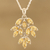 Citrine pendant necklace, 'Glittering Autumn' - Marquise Citrine Pendant Necklace Crafted in India