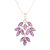 Amethyst pendant necklace, 'Glittering Autumn' - Marquise Amethyst Pendant Necklace Crafted in India (image 2a) thumbail