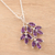Amethyst pendant necklace, 'Glittering Autumn' - Marquise Amethyst Pendant Necklace Crafted in India (image 2b) thumbail